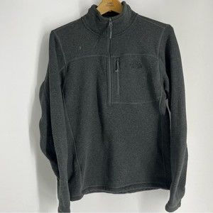 The North Face Coat Mens Medium Grey Polyester Long Sleeve Fleece‎ Winter Jacket